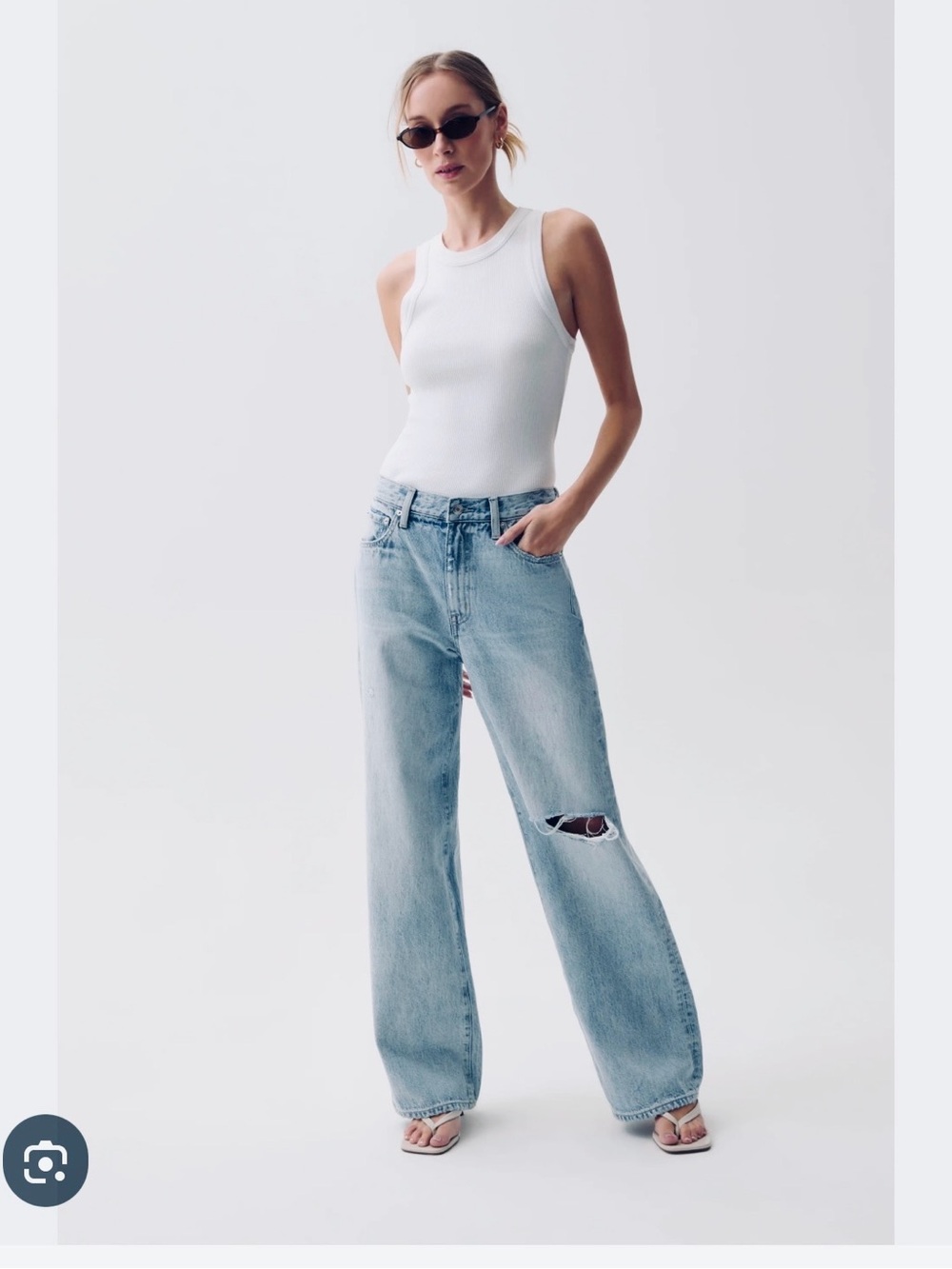 PISTOLA Women’s Distressed Blue Denim Jeans